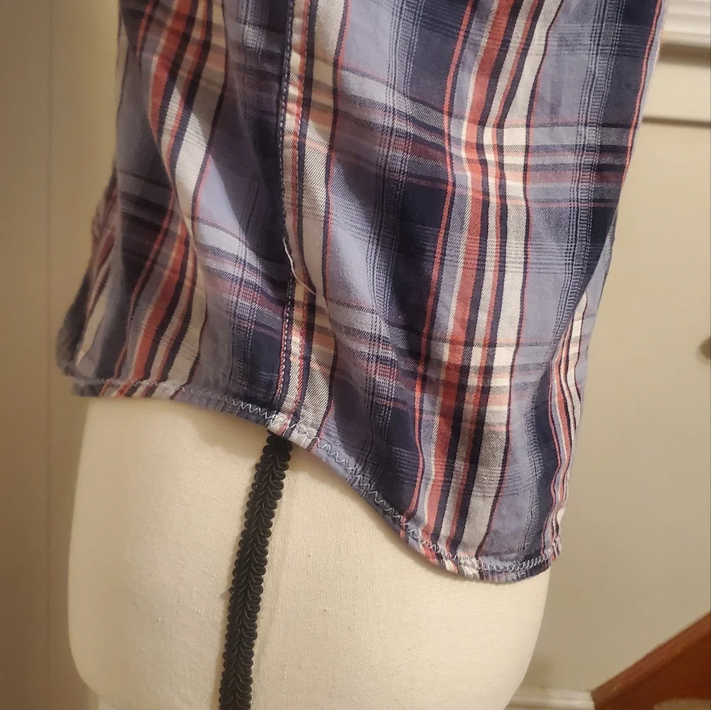 Buffalo David Bitton cotton plaid womens size small button down‎ shirt - Picture 6 of 12